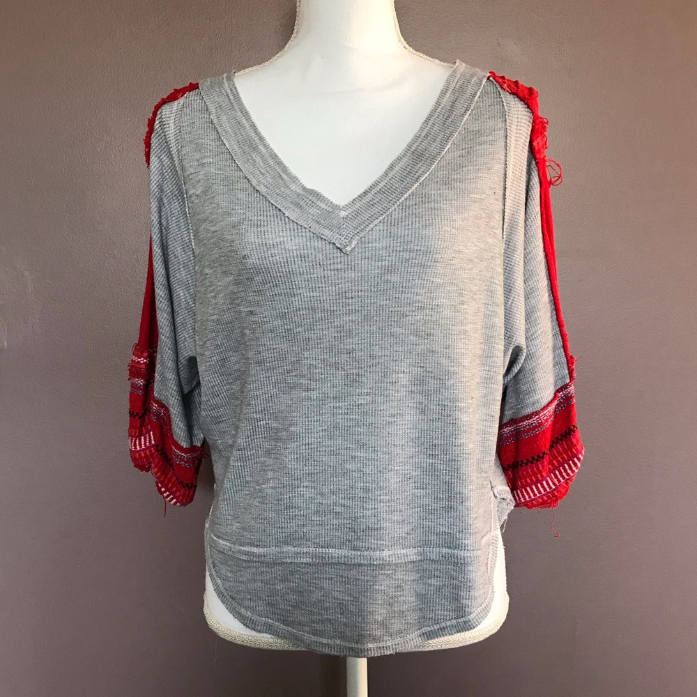 We The Free Grey Bubble Shirt